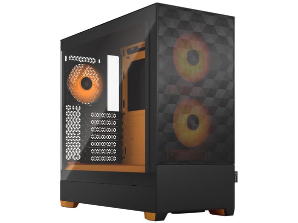 Fractal Design Pop Air RGB Black Orange Core Black Orange Tempered Glass ATX Case FD-C-POR1A-05 