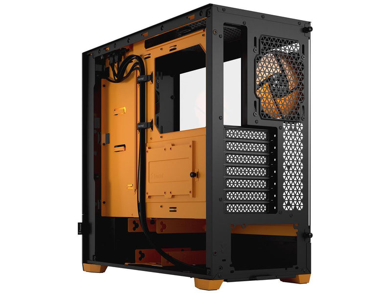 Fractal Design Pop Air RGB Black Orange Core Black Orange Tempered Glass ATX Case FD-C-POR1A-05 