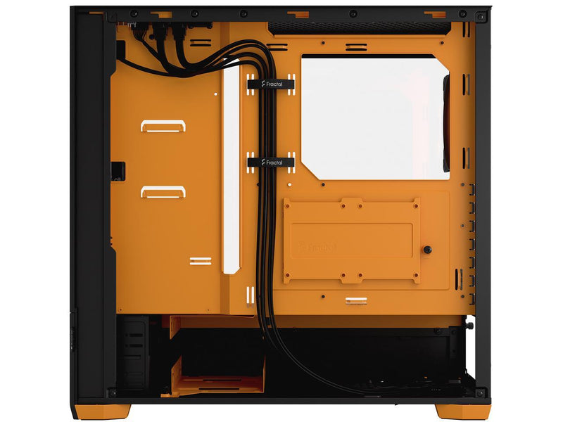 Fractal Design Pop Air RGB Black Orange Core Black Orange Tempered Glass ATX Case FD-C-POR1A-05 