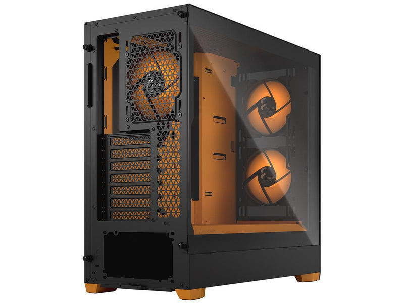 Fractal Design Pop Air RGB Black Orange Core Black Orange Tempered Glass ATX Case FD-C-POR1A-05 