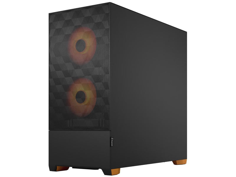 Fractal Design Pop Air RGB Black Orange Core Black Orange Tempered Glass ATX Case FD-C-POR1A-05 