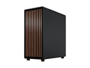 Fractal Design North Charcoal Black ATX Case with Walnut Wood Front and Mesh Side Panel FD-C-NOR1C-01