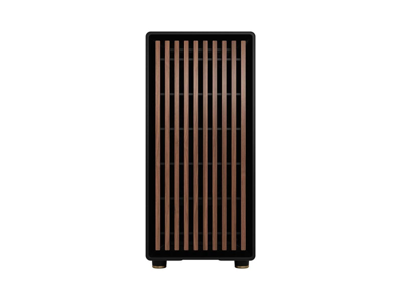 Fractal Design North Charcoal Black ATX Case with Walnut Wood Front and Mesh Side Panel FD-C-NOR1C-01