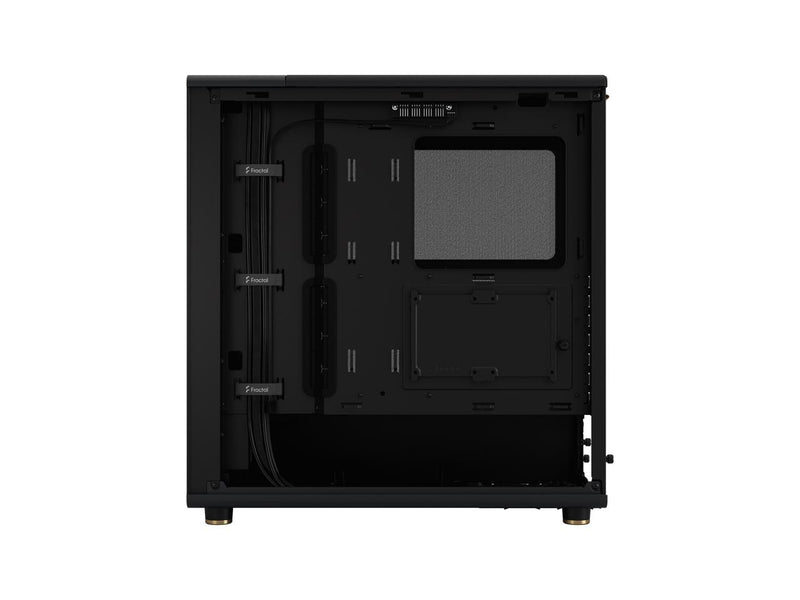 Fractal Design North Charcoal Black ATX Case with Walnut Wood Front and Mesh Side Panel FD-C-NOR1C-01