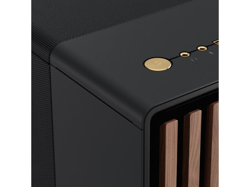Fractal Design North Charcoal Black ATX Case with Walnut Wood Front and Mesh Side Panel FD-C-NOR1C-01