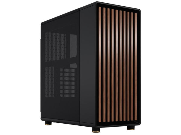 Fractal Design North Charcoal Black ATX Case with Walnut Wood Front and Mesh Side Panel FD-C-NOR1C-01