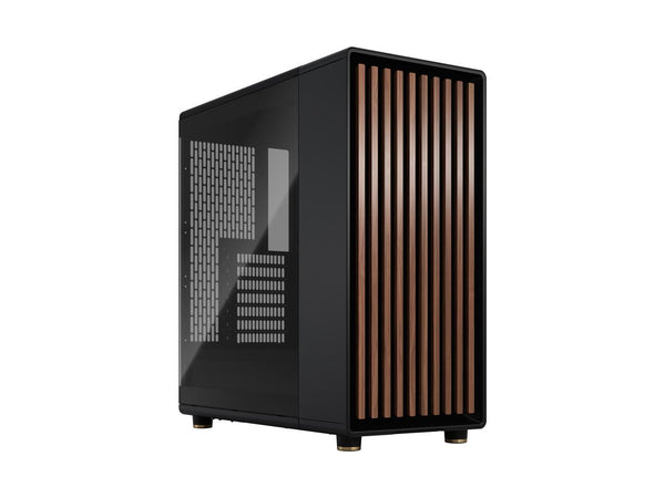 Fractal Design North Charcoal Black ATX Case with Walnut Front and Dark Tinted TG Side Panel FD-C-NOR1C-02