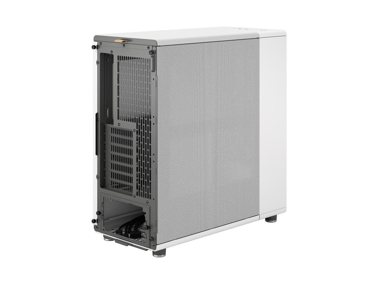 Fractal Design North Chalk White ATX Case with Oak Front and Mesh Side