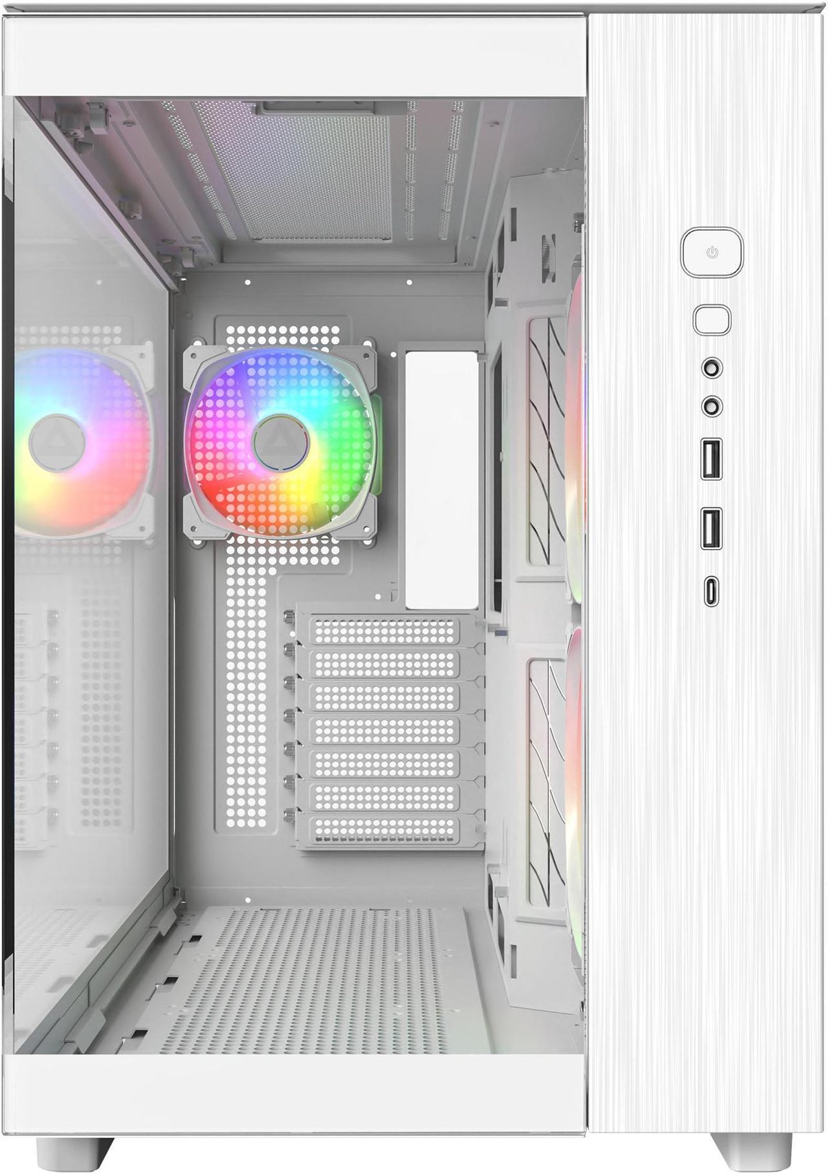 m　904050 ホワイトケージ MONTECH KING 65 PRO 全景式側透White 白色ARGB ATX Case MO-CA-KING65