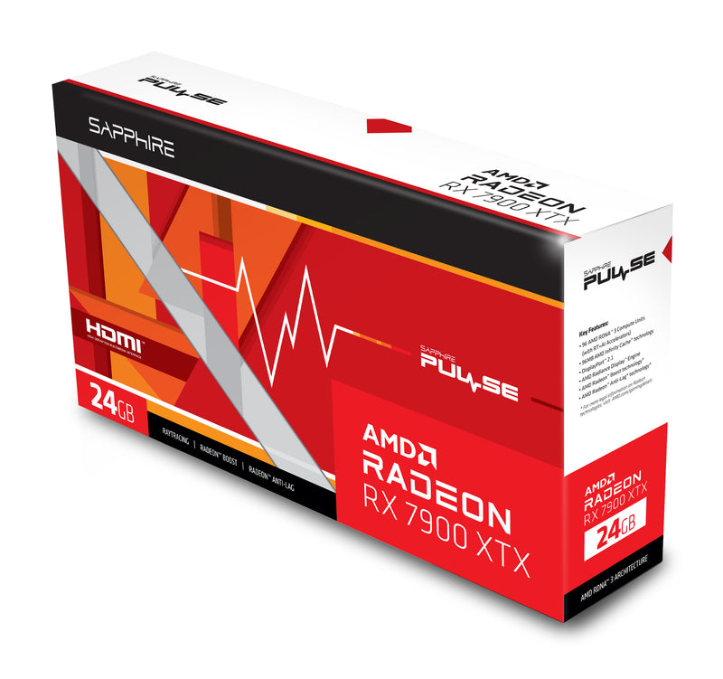 SAPPhIRE PULSE AMD Radeon RX 7900 XTX 24GB GDDR6 RX7900XTX-PULSE-24GD6OC