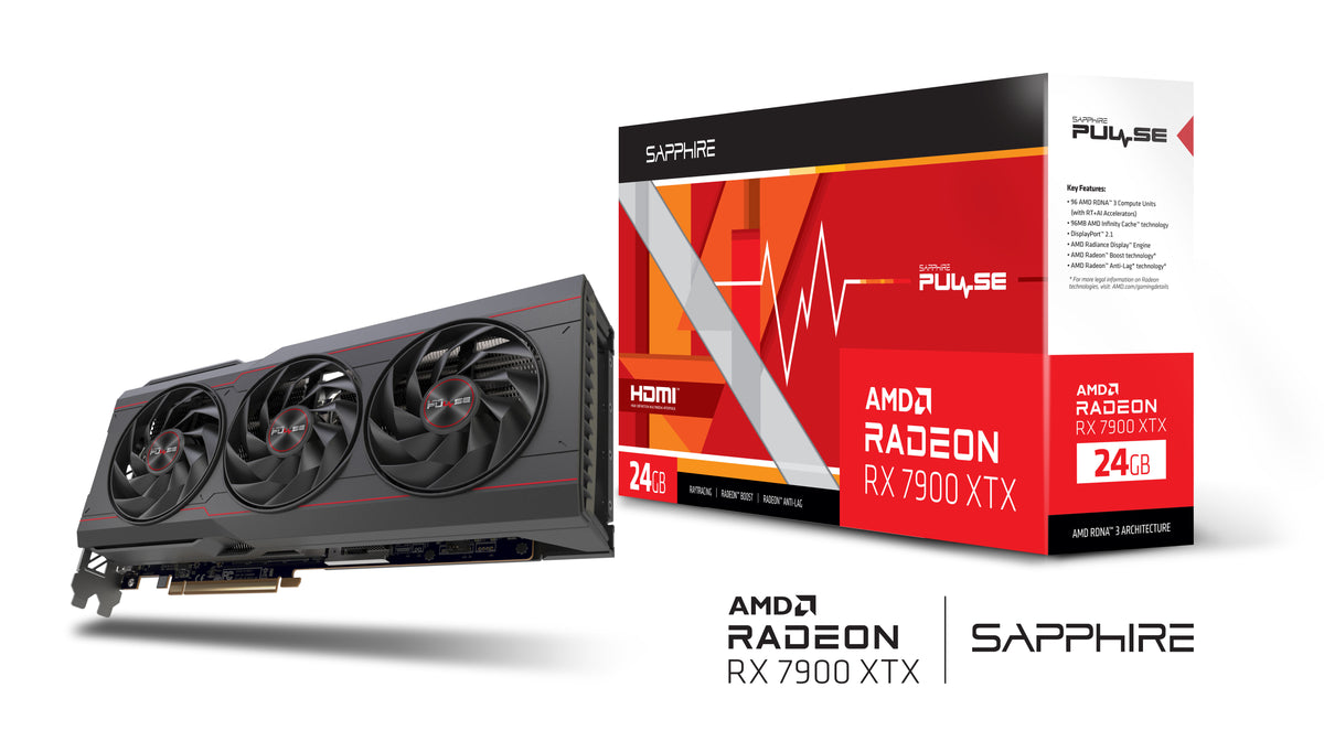 SAPPhIRE PULSE AMD Radeon RX 7900 XTX 24GB GDDR6 RX7900XTX-PULSE-24GD6OC