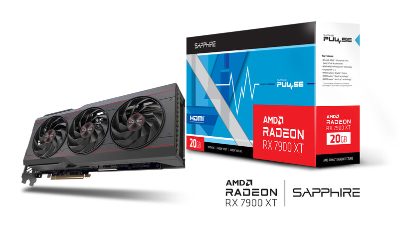 SAPPhIRE PULSE AMD Radeon RX 7900 XT 20GB GDDR6 RX7900XT-PULSE-20GD6OC