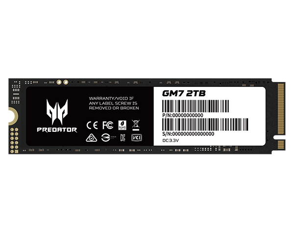 Acer 2TB Predator GM7 HD-AGM72T M.2 2280 PCIe Gen4 x4 SSD