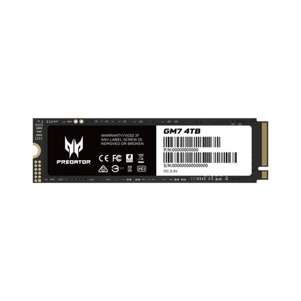 Acer Predator 4TB GM7 BL.9BWWR.120 M.2 2280 PCIe Gen4 x4 SSD (HD-AGM74T)