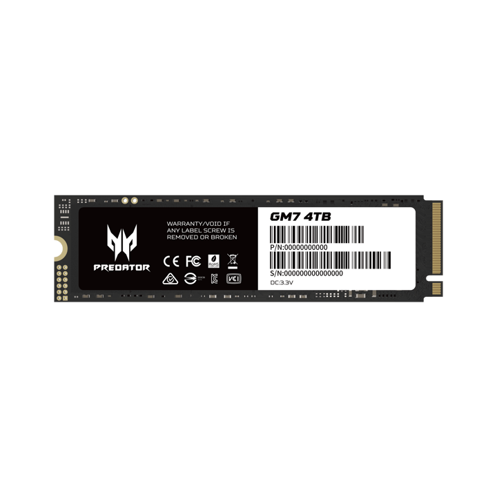 Acer Predator 4TB GM7 BL.9BWWR.120 M.2 2280 PCIe Gen4 x4 SSD (HD-AGM74T)