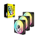 Corsair iCUE LINK LX120 RGB Starter Kit Black 120mm PWM PC Case Triple Pack (3件裝) (CO-9051026-WW)