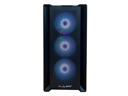 AITC Kingsman Gaming CuBic Black Black Tempered Glass Micro-ATX Case (comes with 4 ARGB fans)