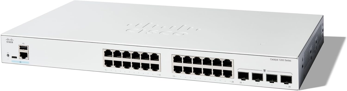 の*あ様 Cisco スイッチ Catalyst 1200 C1200-24T- Cisco Catalyst 1200 24-Port Gigabit Ethernet + 4xSFP Smart Managed Swi