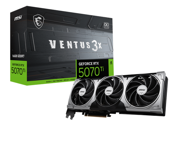 MSI GeForce RTX 5070 Ti VENTUS 3X OC 16GB GDDR7 (DI-N507TY1)