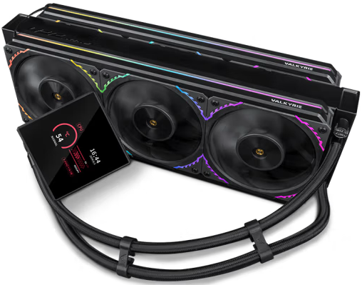 VALKYRIE V36 AMG DRACULA BLACK Black ARGB with 3.95" IPS LCD Screen 360mm Liquid CPU Cooler 