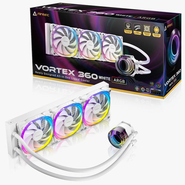 ANTEC VORTEX 360 ARGB White White 360mm Liquid CPU Cooler 