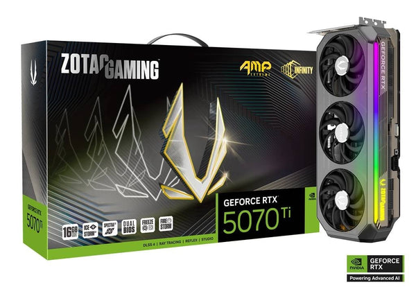 (預訂) Zotac GAMING RTX 5070 TI AMP Extreme INFINITY 16GB GDDR7 - ZT-B50710B-10P