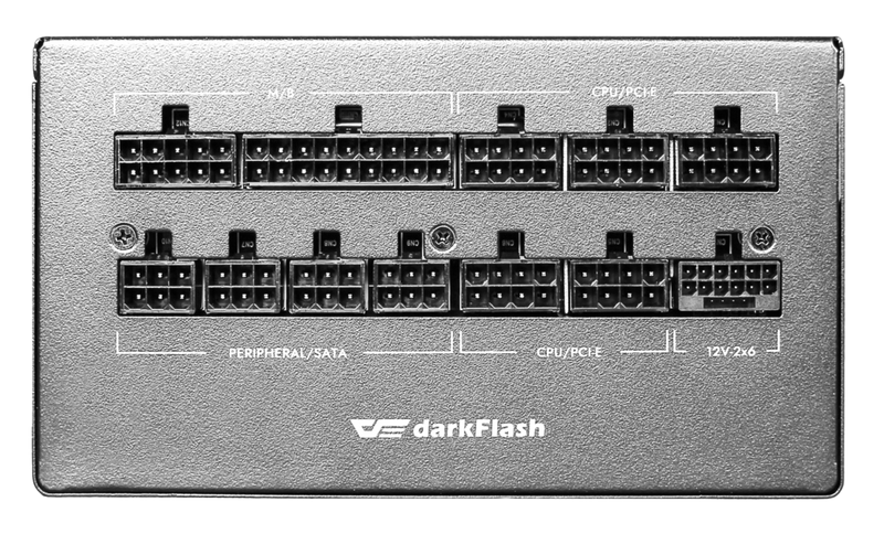 darkFlash PMT850 850W Black Black ATX3.1 80 Plus Gold Fully Modular Power Supply PS-DPMT85B 