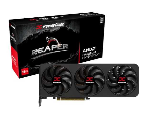 Powercolor Raper 16 Rx9070xt POWERCOLOR Radeon RX 9070 XT REAPER 16GB GDDR6 (RX9070XT-REAPER-16GB-G