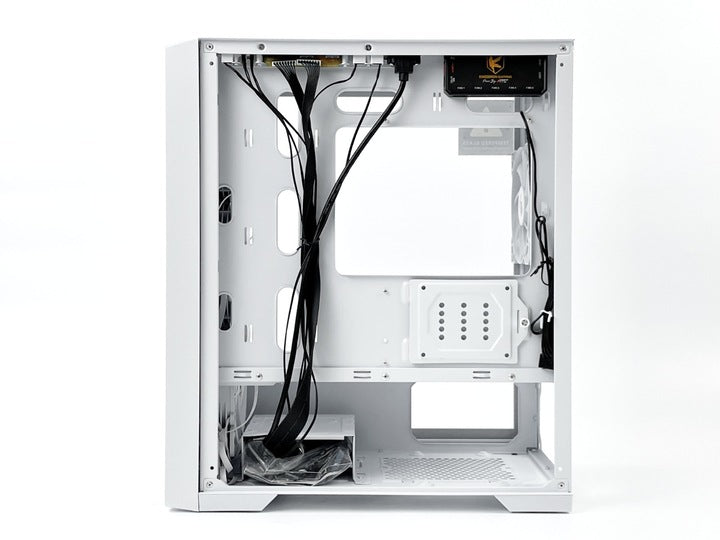 AITC Kingsman Gaming CuBic White White Tempered Glass Micro-ATX Case (comes with 4 ARGB fans)