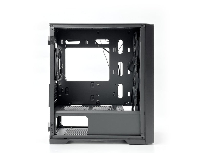 AITC Kingsman Gaming CuBic Black Black Tempered Glass Micro-ATX Case (comes with 4 ARGB fans)