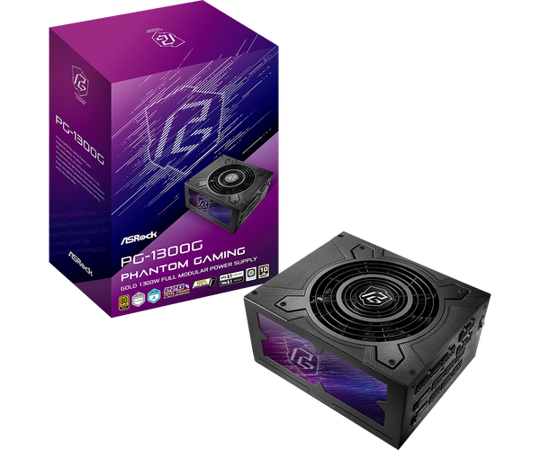 ASRock Phantom Gaming 1300W 80Plus Gold ATX3.1 PCIe5.1 Power Supply (AS-PS-PG-1300G)