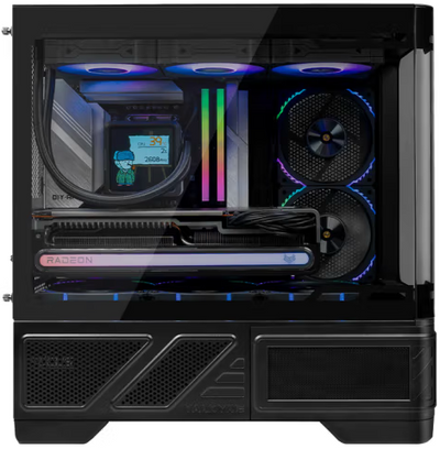 VALKYRIE VK03-M LITE Black 黑色MATX Case (270度全視線無柱設計)