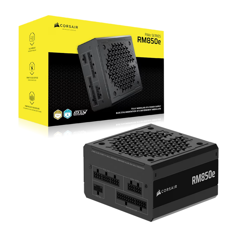 CORSAIR 850W RM850E-PCIE5.1 ATX3.1 80Plus Gold Full Modular Power Supply (CP-9020296-UK)