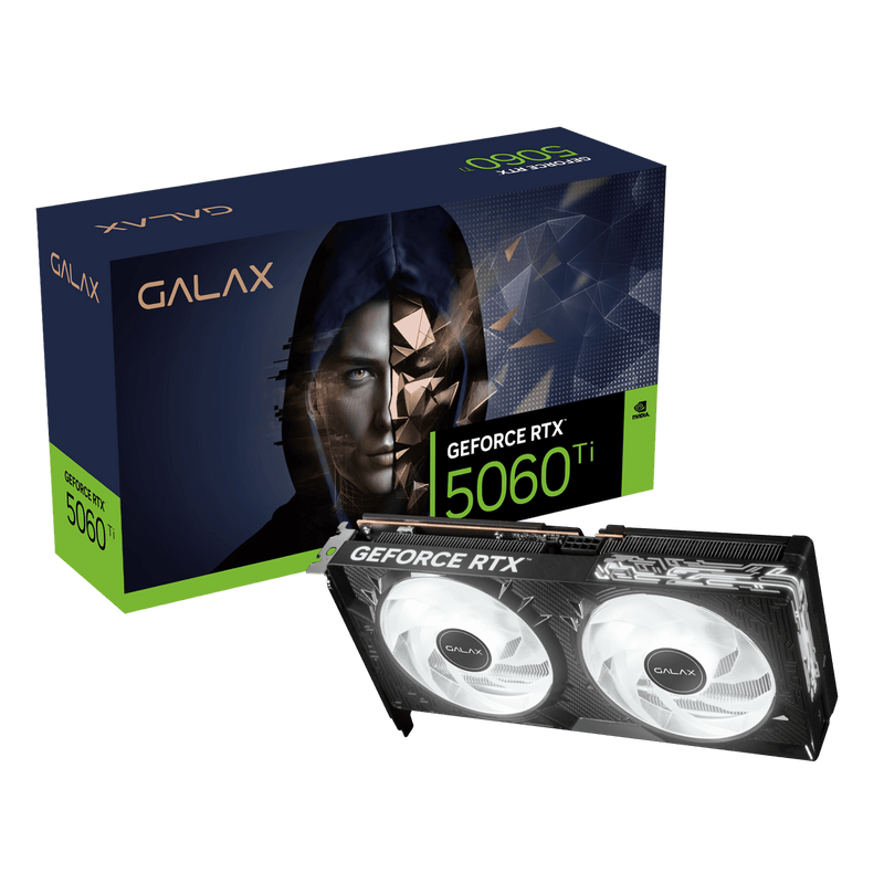 GALAX GeForce RTX 5060 Ti 1-Click OC 8GB GDDR7 GA-DCN-RTX5060TI-8G-1CLICKOC-2X-BK