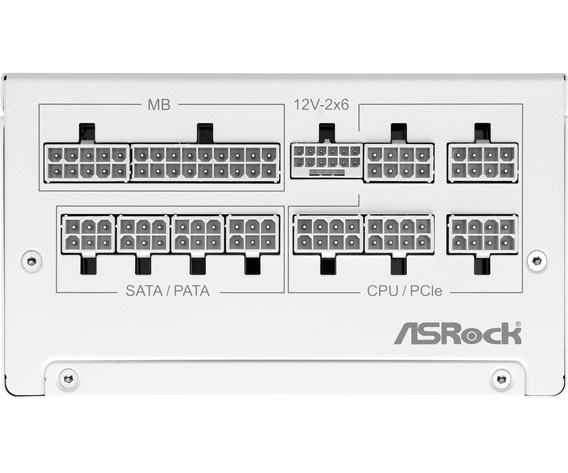 ASRock Steel Legend 850W 80Plus Gold 白色 ATX3.1 PCIe5.1 Power Supply (AS-PS-SL-850G-WH)