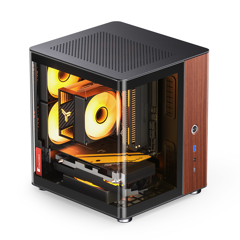 JONSBO TK-0 Black 黑色 曲面玻璃全景 ITX Case