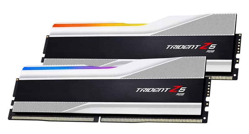 G.SKILL 32GB Kit (2x16GB) Trident Z5 RGB Silver F5-6000J3636F16GX2-TZ5RS DDR5 6000MHz Memory