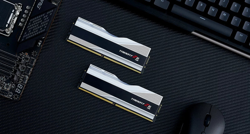 G.SKILL 32GB Kit (2x16GB) Trident Z5 RGB Silver F5-6000J3238F16GX2-TZ5RS DDR5 6000MHz Memory