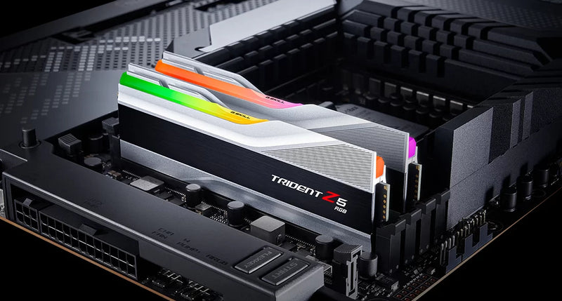 G.SKILL 32GB Kit (2x16GB) Trident Z5 RGB Silver F5-6000J3238F16GX2-TZ5RS DDR5 6000MHz Memory