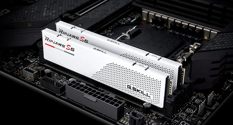 G.SKILL 32GB Kit (2x16GB) Ripjaws S5 White F5-6000J3238F16GX2-RS5W DDR5 6000MHz Memory