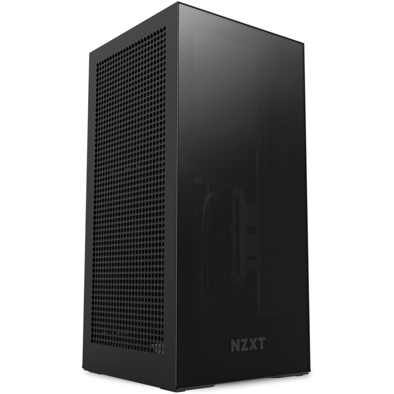 NZXT H1 V2 Matte Black 啞光黑色 內置 140mm 水冷, 750W 電源 & Riser Card Mini-ITX Case CS-H11BB-UK