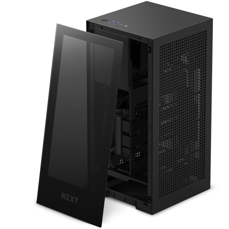 NZXT H1 V2 Matte Black 啞光黑色 內置 140mm 水冷, 750W 電源 & Riser Card Mini-ITX Case CS-H11BB-UK