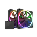 NZXT F140 RGB DUO 14cm Twin Pack 2 x Fan Kit Case Fan RF-D14DF-B1