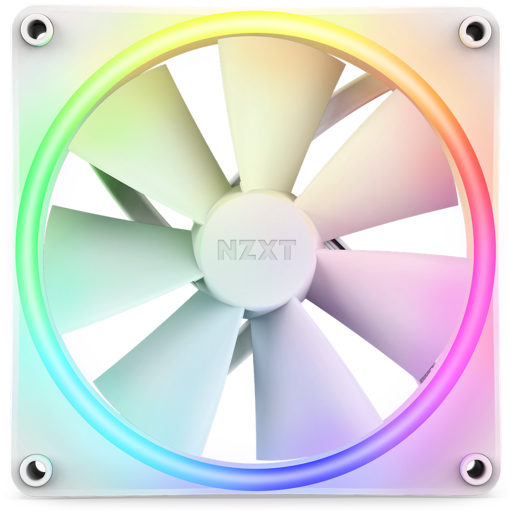 NZXT F140 RGB DUO WHITE 1個入×3個　㉙ NZXT F140 RGB DUO WHITE 14cm Case Fan RF-D14SF-W1