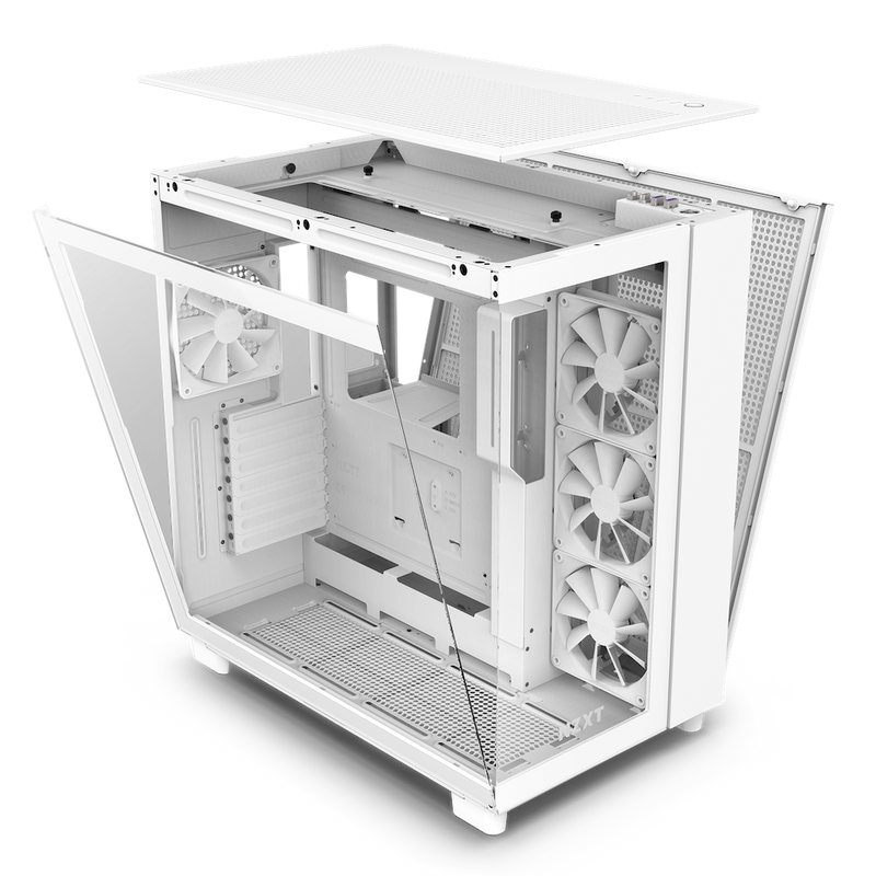 NZXT H9 FLOW Matte White 啞光白色 Tempered Glass ATX Case CM-H91FW-01