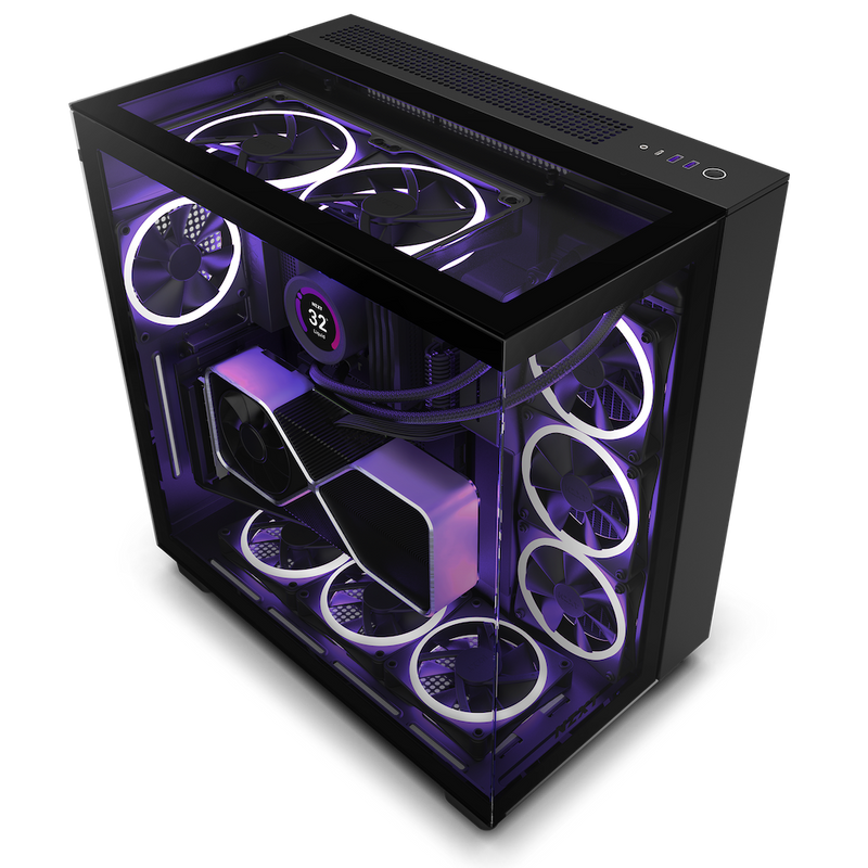 NZXT H9 ELITE Matte Black 啞光黑色 ARGB Tempered Glass ATX Case CM-H91EB-01