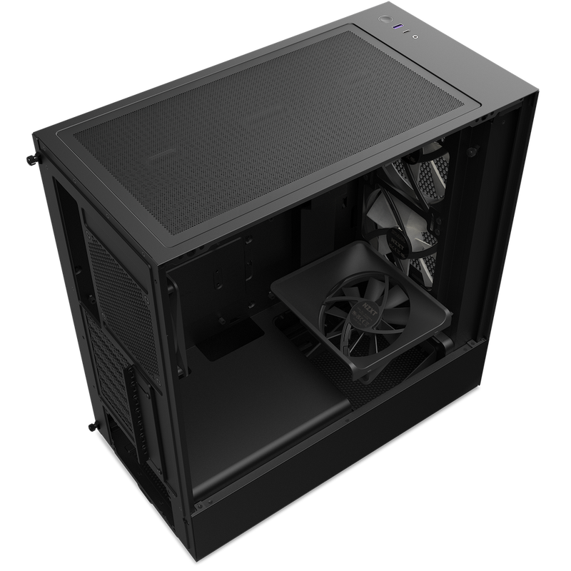 NZXT H5 FLOW RGB (2023) Matte Black Tempered Glass ATX Case CM-H51FB-R1