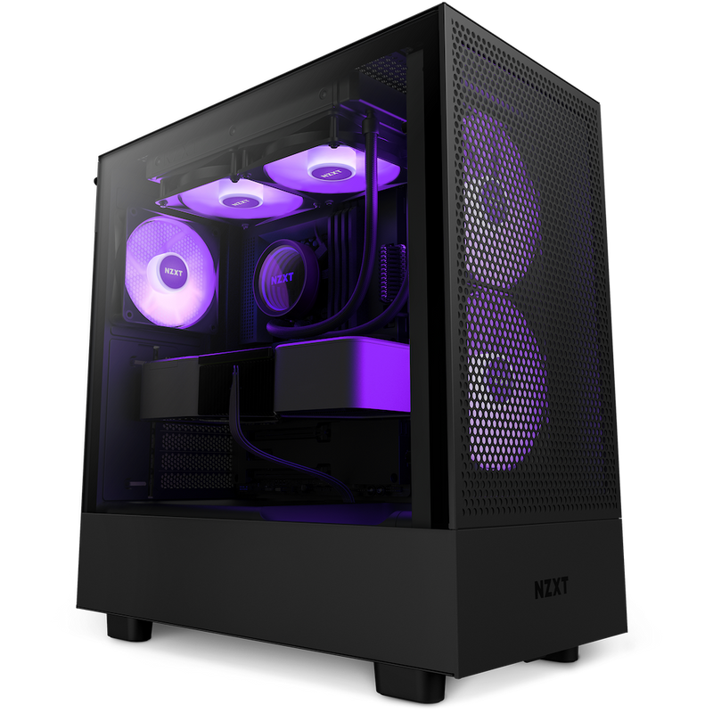 NZXT H5 FLOW RGB (2023) Matte Black 啞光黑色 Tempered Glass ATX Case CM-H51FB-R1