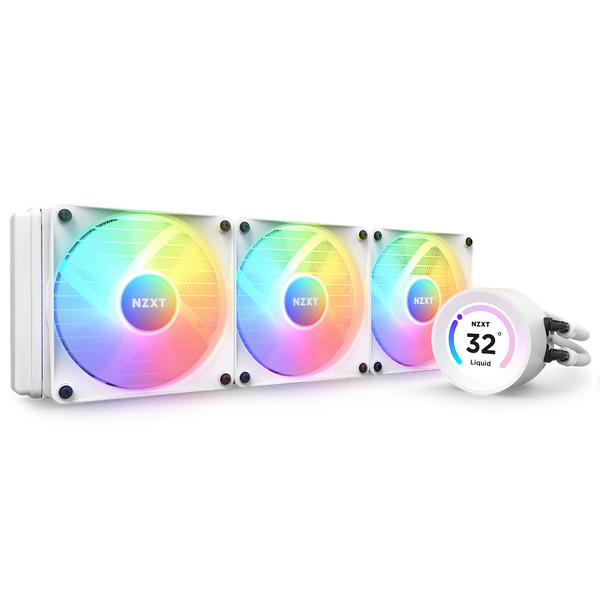 NZXT Kraken Elite 360 ​​RGB WHITE with LCD Display 360mm Liquid CPU Cooler RL-KR36E-W1