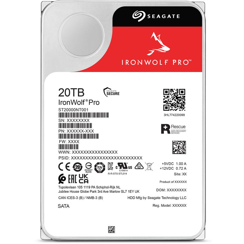 Seagate 20TB IronWolf Pro ST20000NT001 NAS 3.5" SATA 7200rpm 256MB Cache HDD